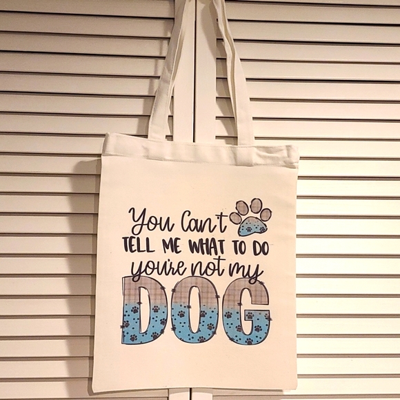 DOG owner Canvas Shoulder Tote Bag - Picture 4 of 4